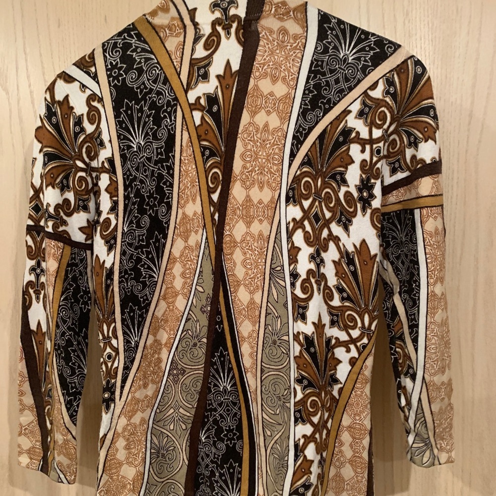 Alberto makali zip front sweater sz s